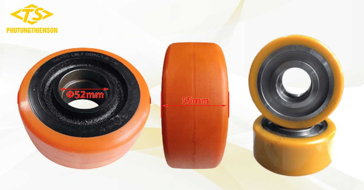 Bánh PU 140x55 xe nâng điện vận hành bền bỉ
