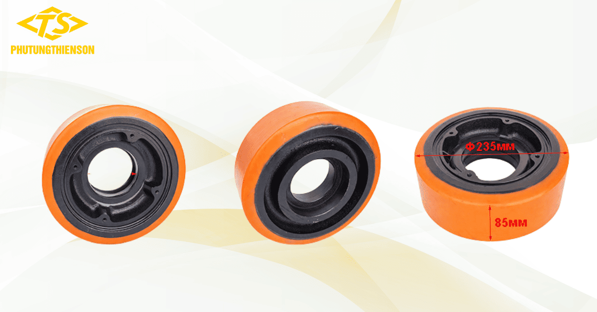 Bánh PU 235x85 bánh tải xe nâng chịu tải vượt trội
