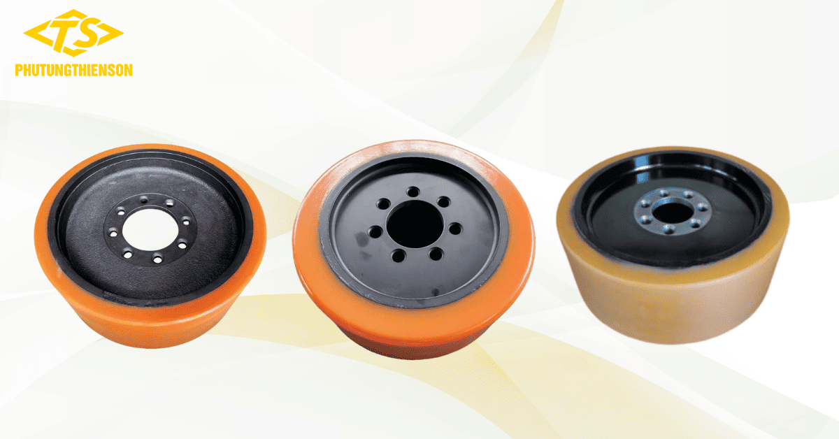 Bánh PU 400x160 bánh tải xe nâng chịu tải cực lớn