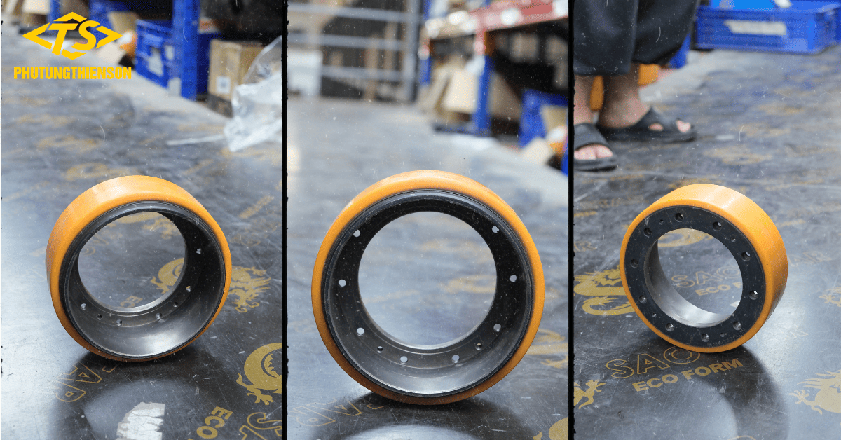 Bánh PU 70x130 bánh tải xe nâng chống mài mòn chất lượng cao