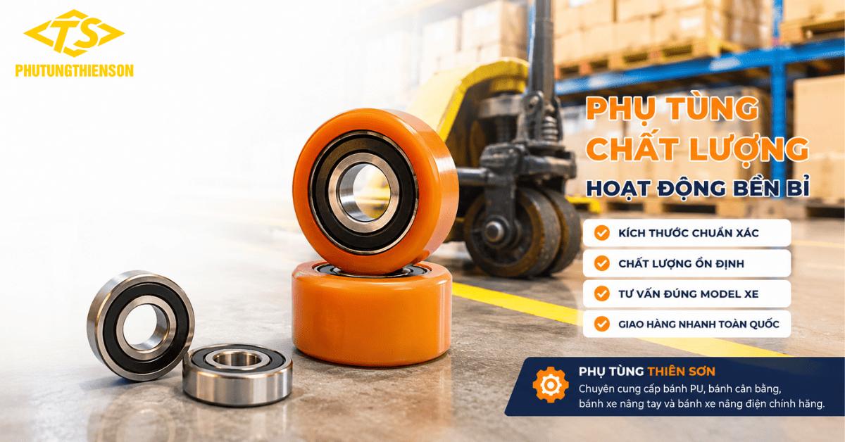 Bánh PU 70x30 chính hãng cho xe nâng điện