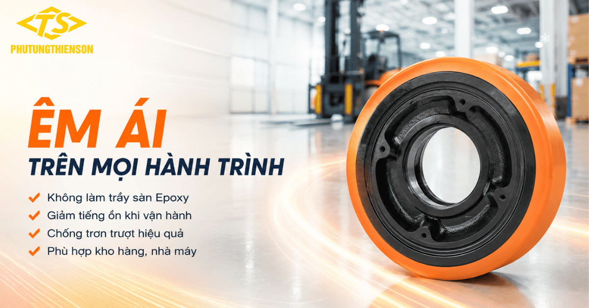 Bánh cao su 235x85 bảo vệ sàn kho xưởng