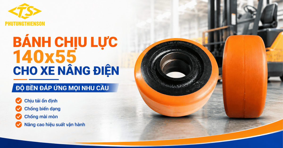 Bánh chịu lực 140x55 cho xe nâng điện