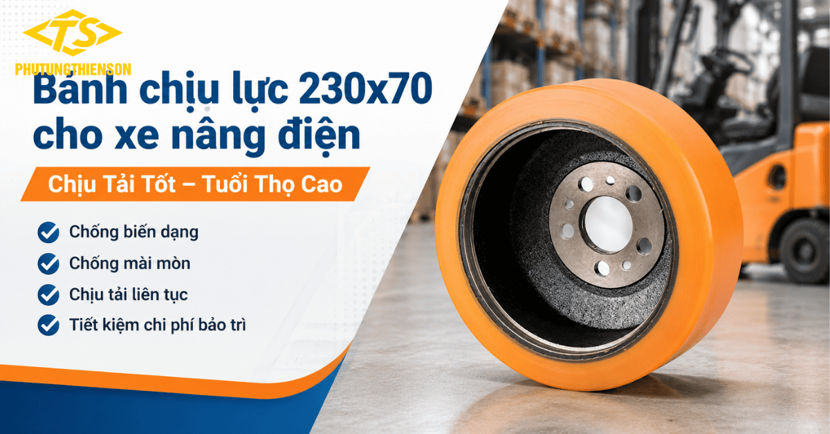 Bánh chịu lực 230x70 cho xe nâng