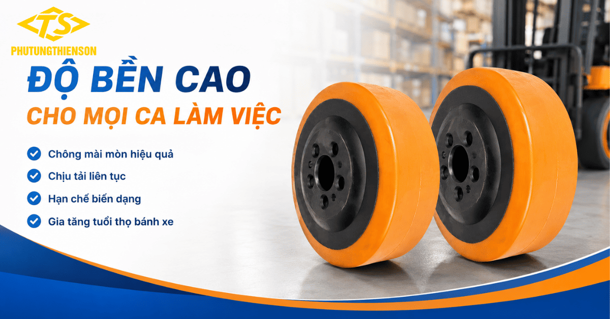 Bánh chịu lực 230x75 xe nâng độ bền cao cho mọi giờ làm việc