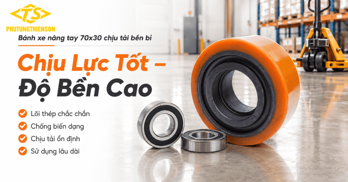 Bánh xe nâng tay 70x30 chịu tải bền bỉ