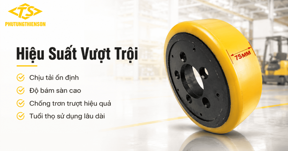 Đặc điểm bánh lái PU 248x75