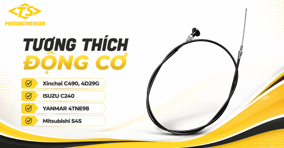 Dây Tắt Máy Xe Nâng A300-524000-000 Tương Thích Xinchai Isuzu Yanmar Mitsubishi