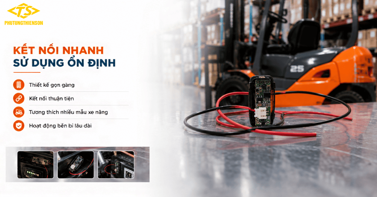 Đèn báo mức pin xe nâng lắp đặt nhanh