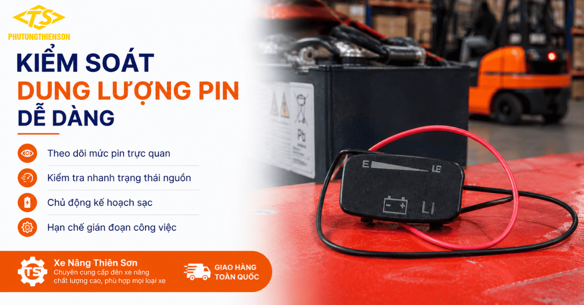 Đèn báo pin xe nâng theo dõi dung lượng