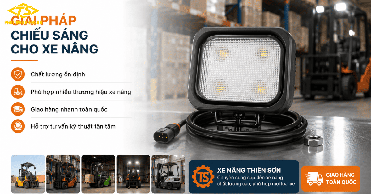 Đèn pha xe nâng Thiên Sơn chính hãng
