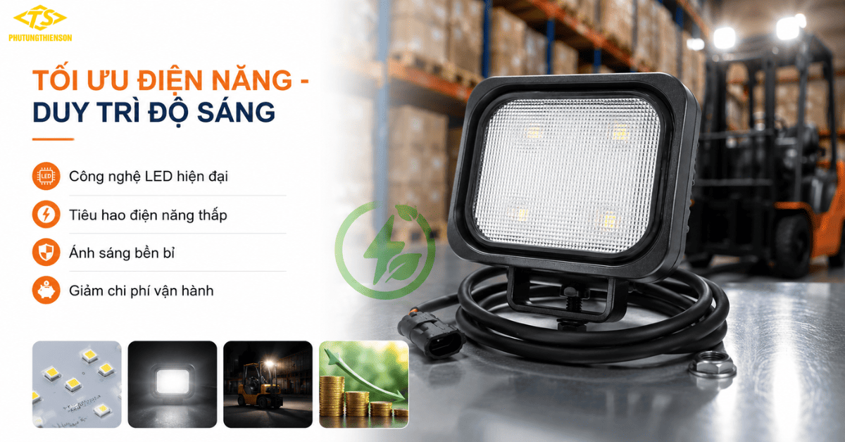 Đèn pha xe nâng tiết kiệm năng lượng
