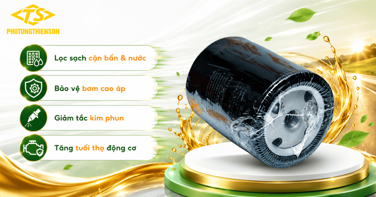 Lọc Nhiên Liệu Xe Nâng CX0708 Lọc Sạch Tạp Chất Trong Dầu Diesel