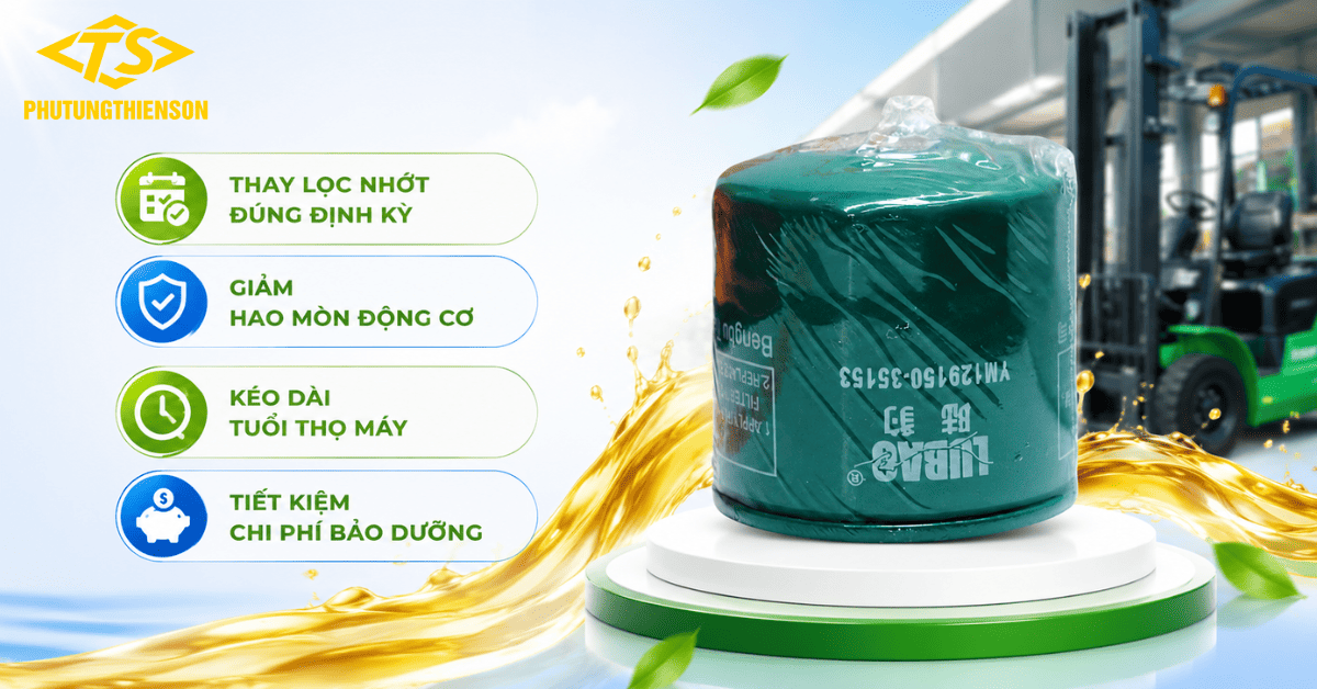 Lọc Nhớt Xe Nâng 129150-35153 Bảo Vệ Động Cơ Yanmar