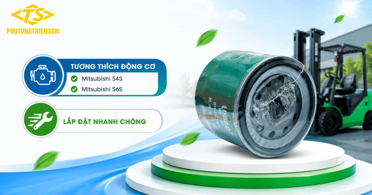 Lọc Nhớt Xe Nâng 32A40-00400 Tương Thích Động Cơ Mitsubishi S4S S6S