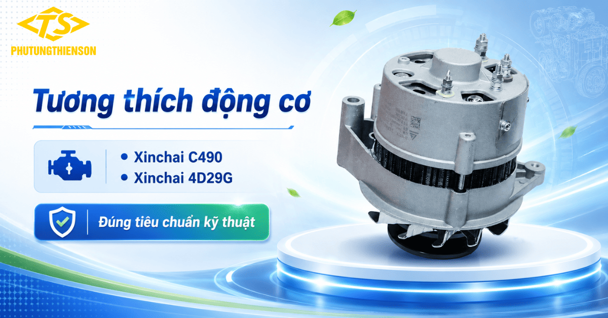 Máy Phát Xe Nâng 490B-52000B Tương Thích Động Cơ Xinchai C490 4D29G