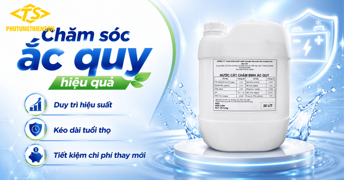 Nước DI Châm Bình Ắc Quy Bảo Dưỡng Đúng Cách