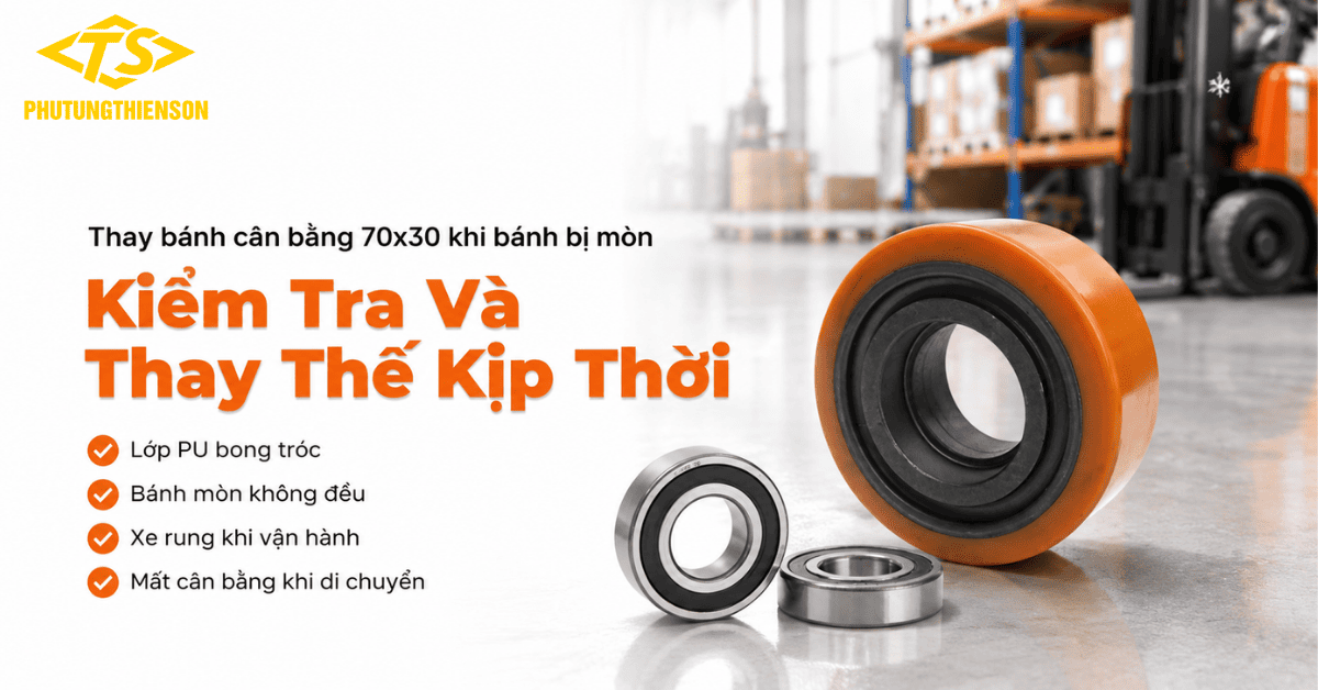 Thay bánh cân bằng 70x30 khi bánh bị mòn