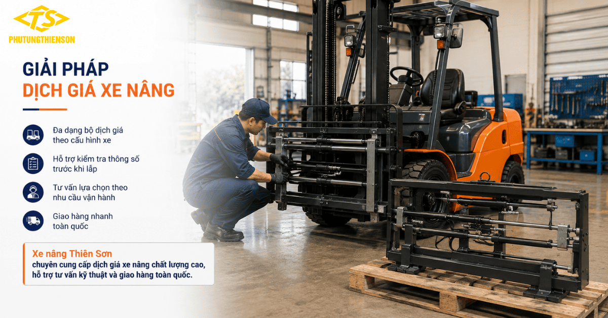 Dịch giá xe nâng Thiên Sơn chất lượng cao giao hàng toàn quốc