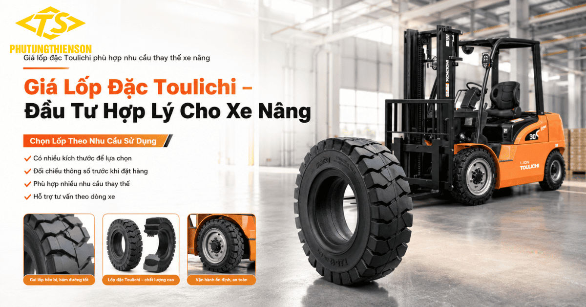 Giá lốp đặc Toulichi phù hợp nhu cầu thay thế xe nâng