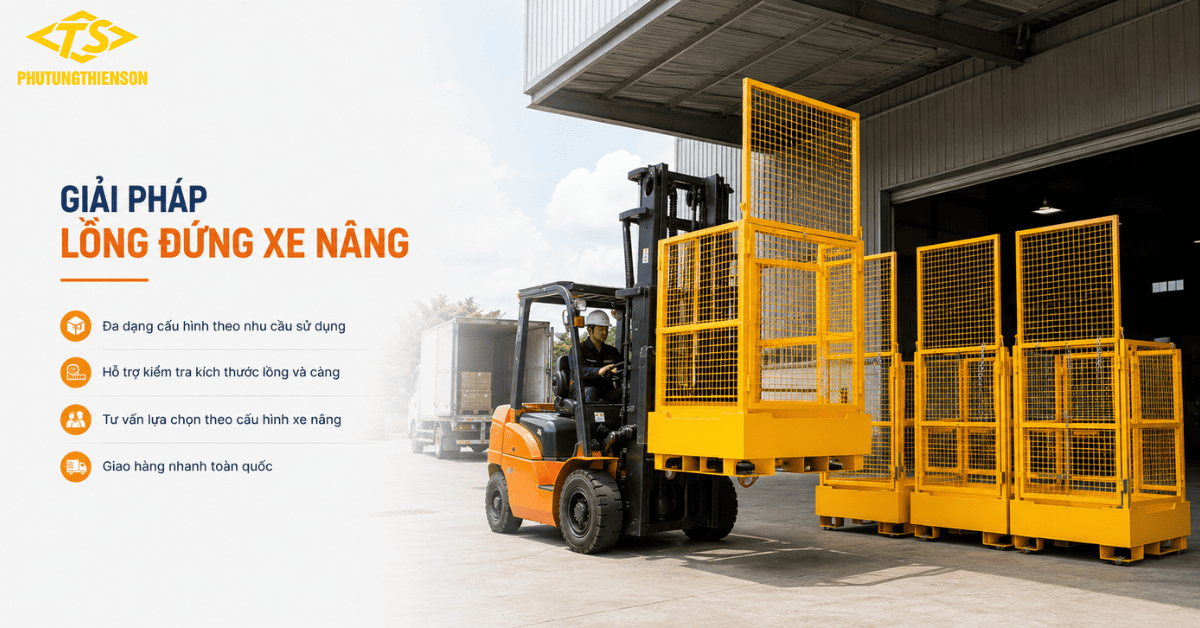 Lồng đứng xe nâng Thiên Sơn