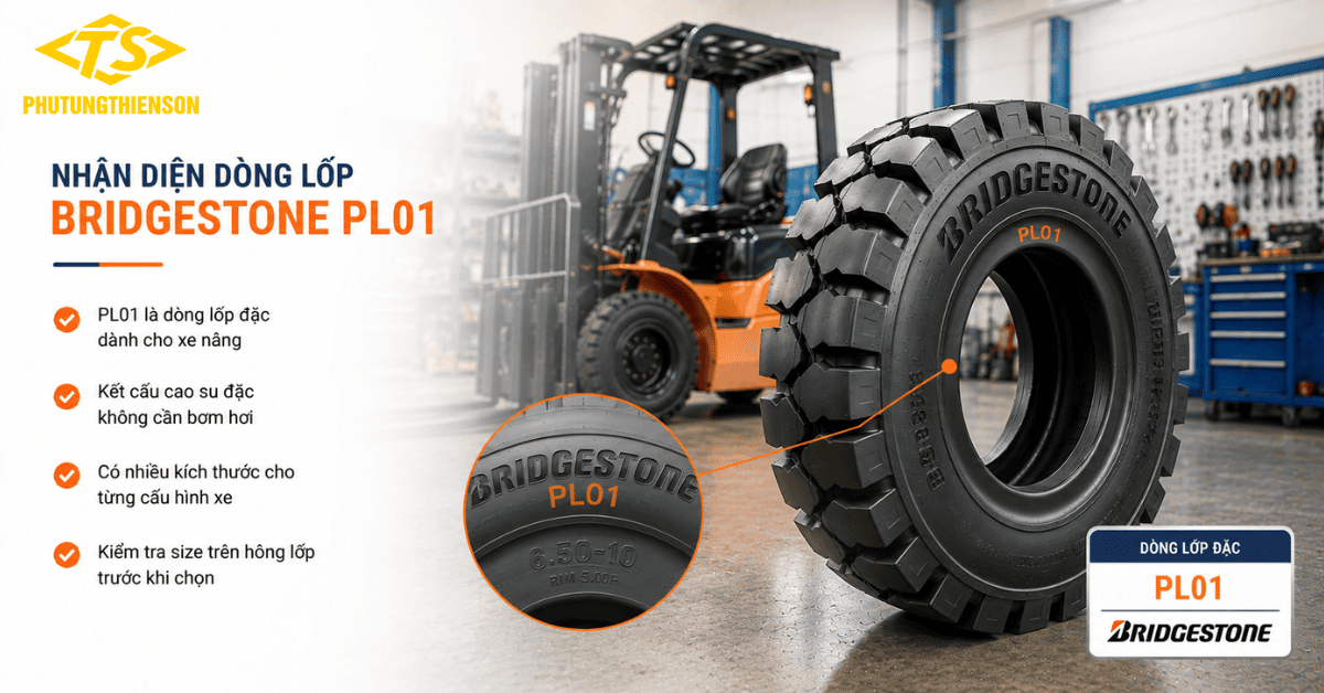 Lốp xe nâng Bridgestone giá tốt