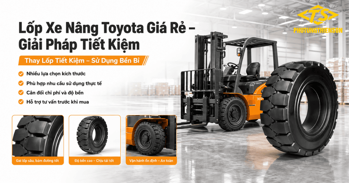 Lốp xe nâng Toyota giá rẻ tiết kiệm chi phí