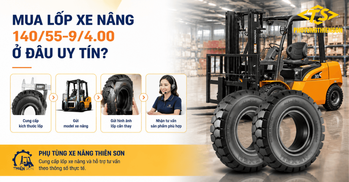 Mua lốp xe nâng 140_55-9_4.00 ở đâu uy tín