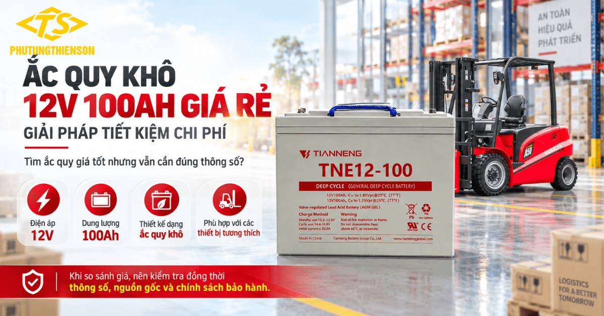 Ắc quy khô 12V 100Ah giá rẻ (1)
