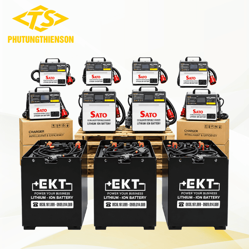 Ắc quy xe nâng Eikto cho nhiều dòng xe