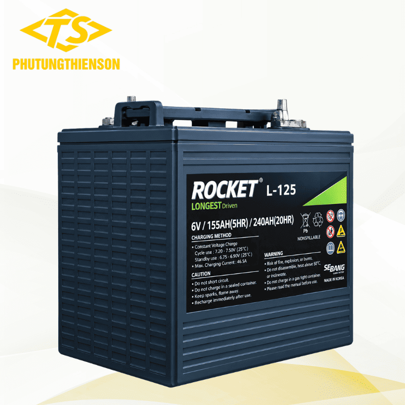 Ắc quy xe nâng Rocket chính hãng