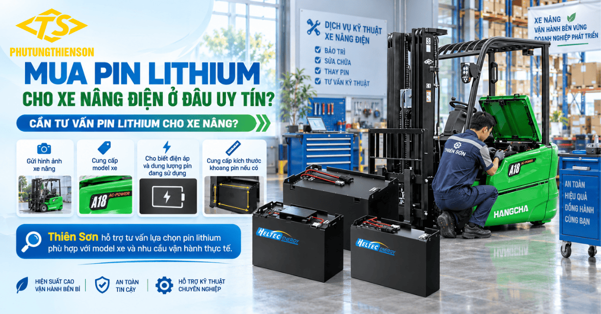 Mua pin lithium cho xe nâng điện ở đâu uy tín