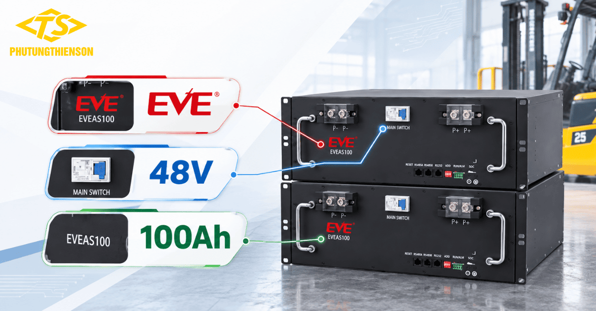 Pin Eve 48V 100Ah – nhận diện thông số
