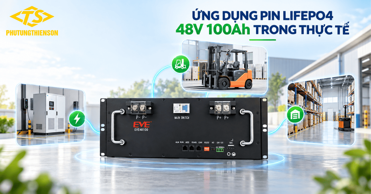 Pin LiFePo4 48V 100Ah cho nhiều nhu cầu sử dụng