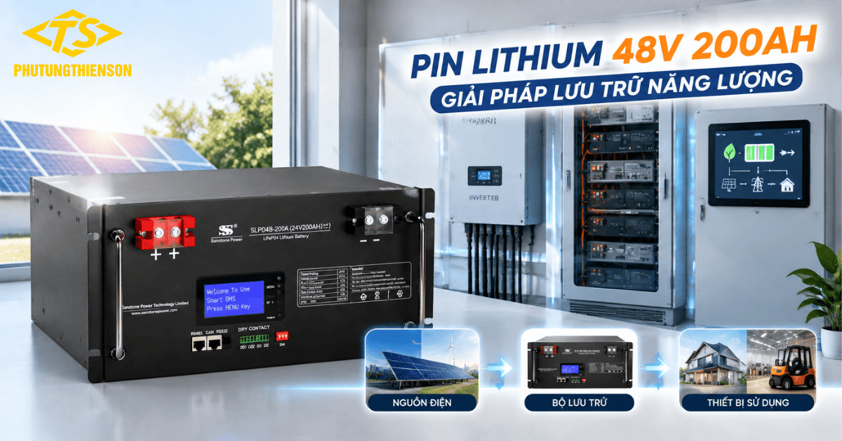 Pin lithium 48V 200Ah trong hệ thống lưu trữ năng lượng