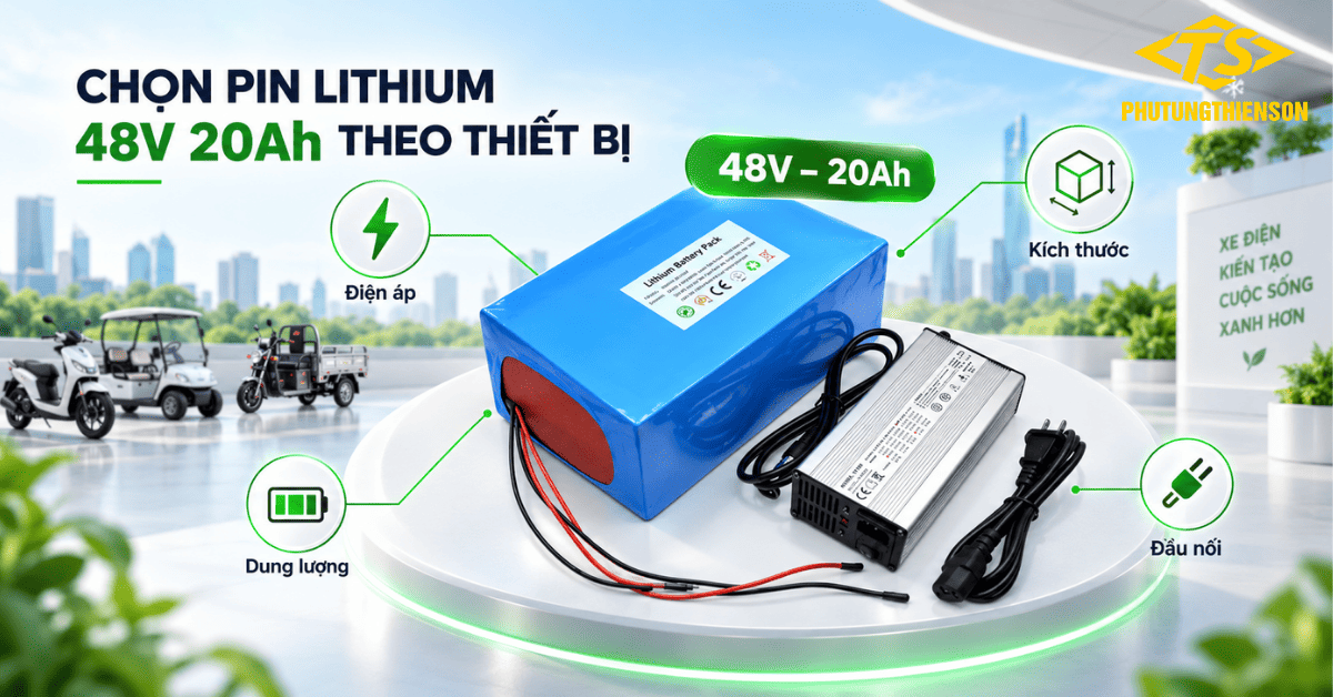 Pin lithium 48V 20Ah – lựa chọn theo thiết bị