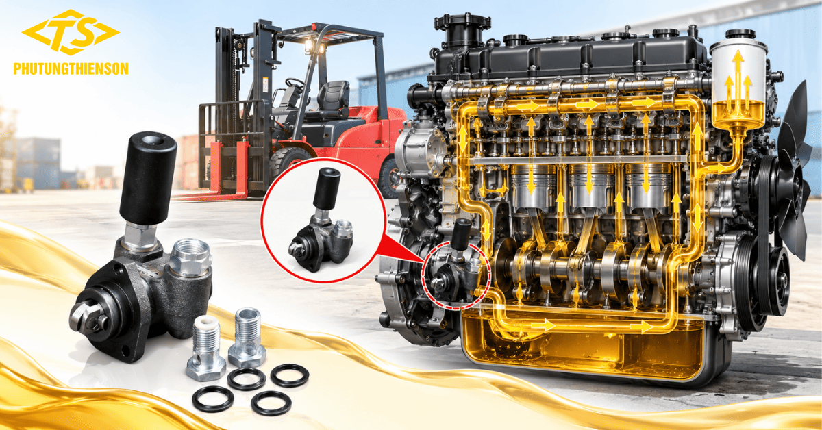 Bơm dầu trong hệ thống bôi trơn động cơ 490