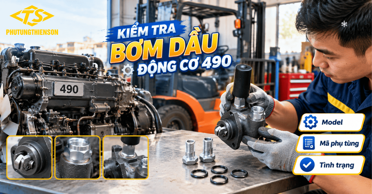 Kiểm tra bơm dầu bôi trơn động cơ 490