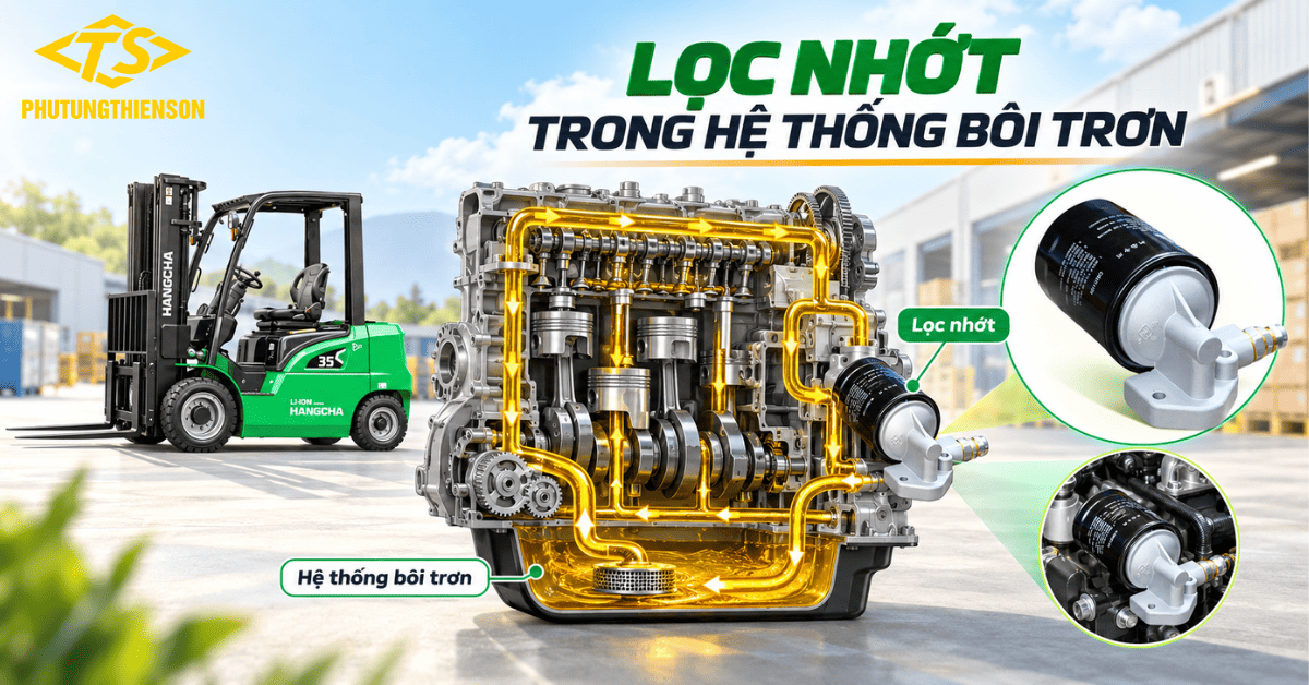 Lọc nhớt trong hệ thống bôi trơn